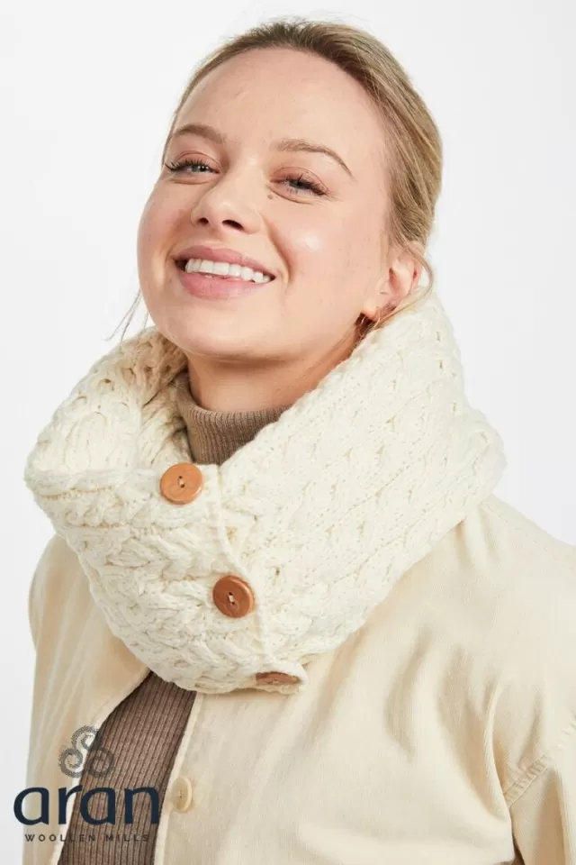 Women Sweater Shop Aran Infinity Snood Natural