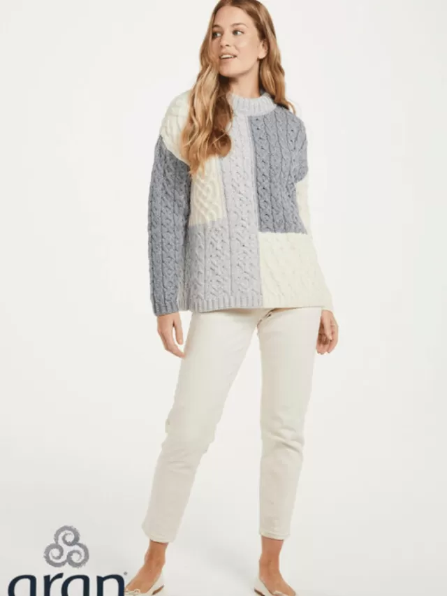 Women Sweater Shop Aran Patchwork Sweater