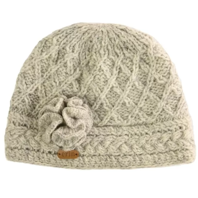 Women Sweater Shop Aran Trellis Pullon Hat Oatmeal