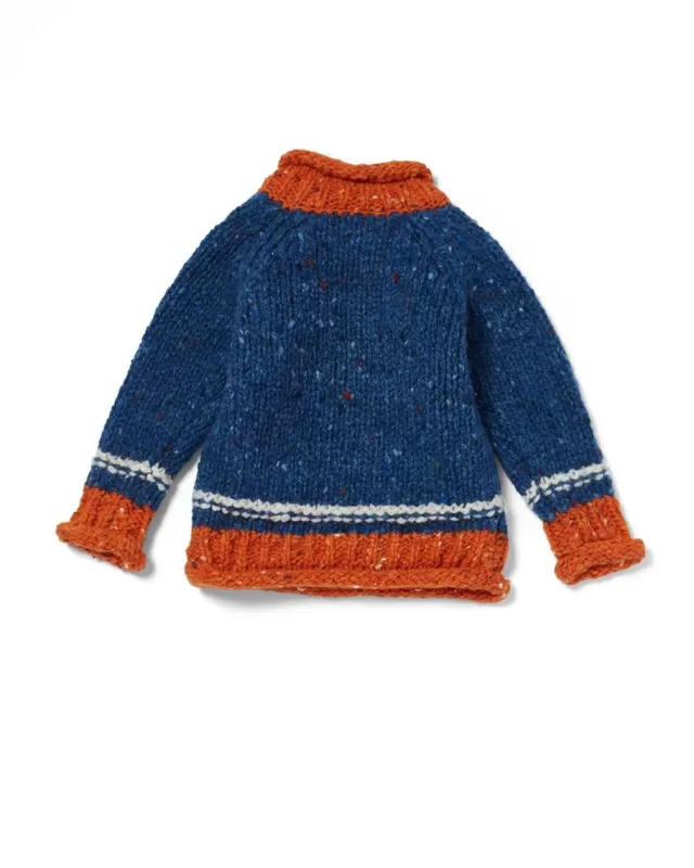 Kids Sweater Shop Baby Roll Neck Crew Neck Sweater Blue