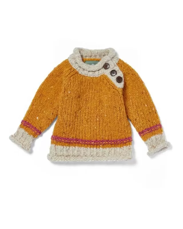 Kids Sweater Shop Baby Roll Neck Crew Sweater Mustard