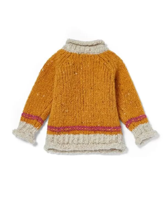 Kids Sweater Shop Baby Roll Neck Crew Sweater Mustard