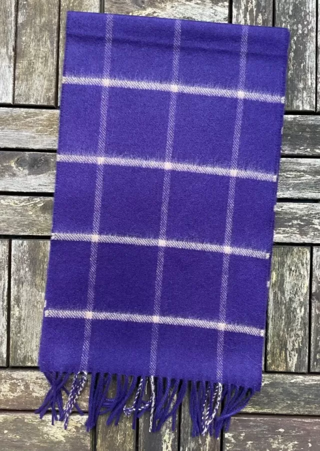 Women Sweater Shop 100% Cashmere Scarf Purple