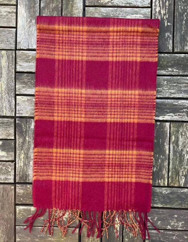 Women Sweater Shop 100% Cashmere Scarf Red Yellow