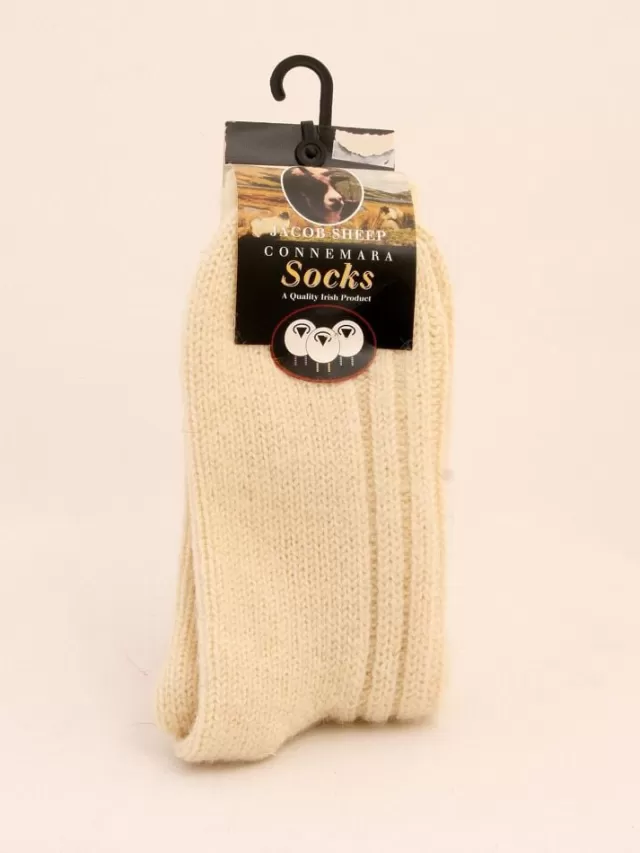 Sweater Shop Connemara Unisex Socks -Natural