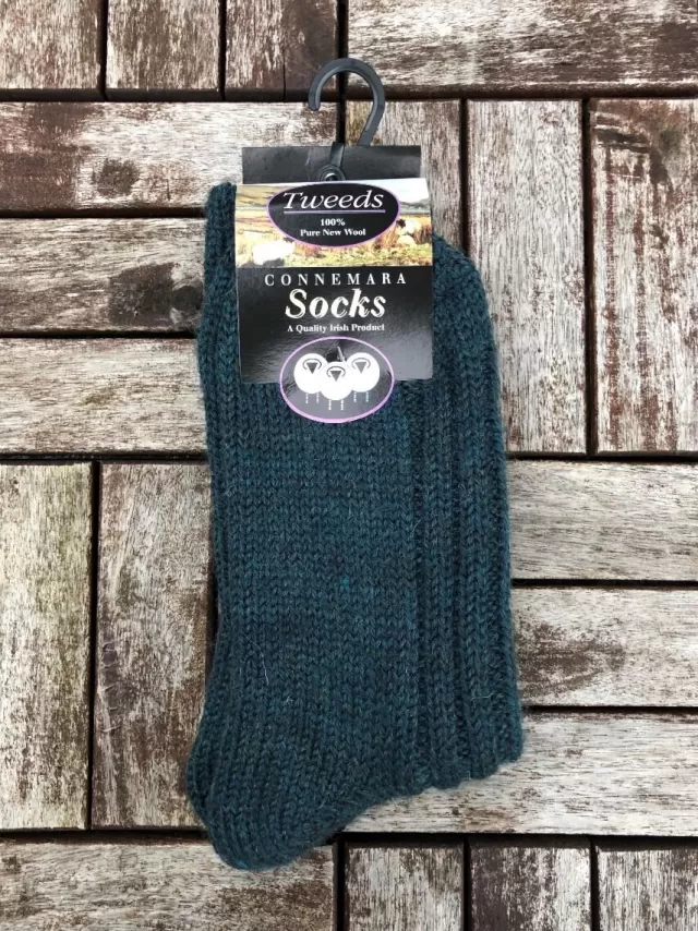 Sweater Shop Connemara Unisex Socks- Teal