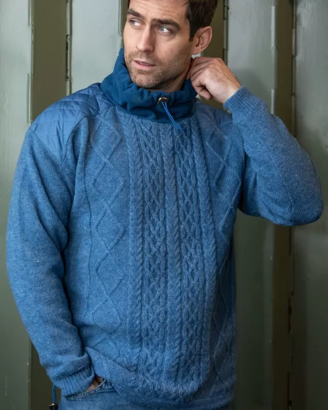 Sweater Shop Fully Lined Cowl Neck Sweater Blue