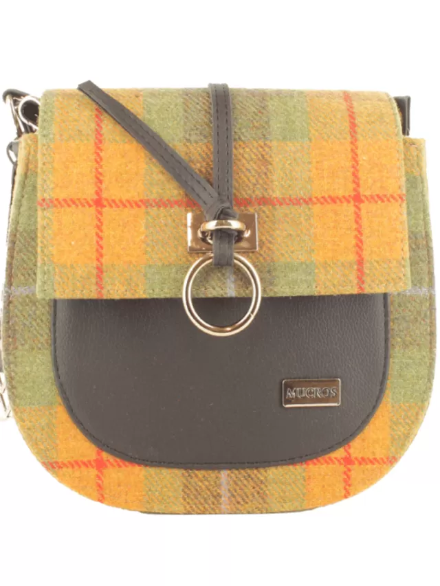 Sweater Shop Grace Tweed Bag Orange Green