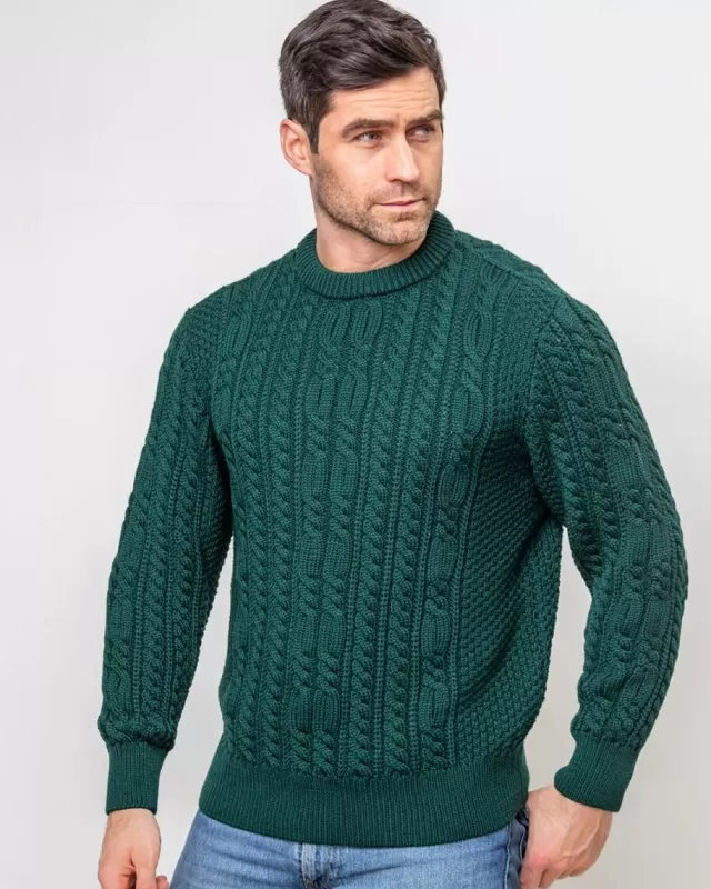 Sweater Shop Heavyweight Extra Fine Merino Wool Sweater Forest Green