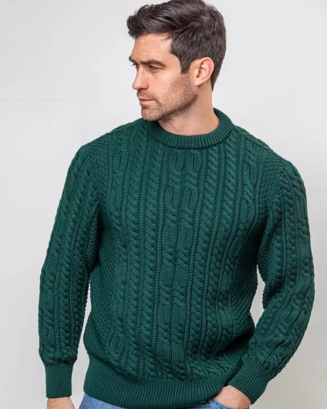 Sweater Shop Heavyweight Extra Fine Merino Wool Sweater Forest Green