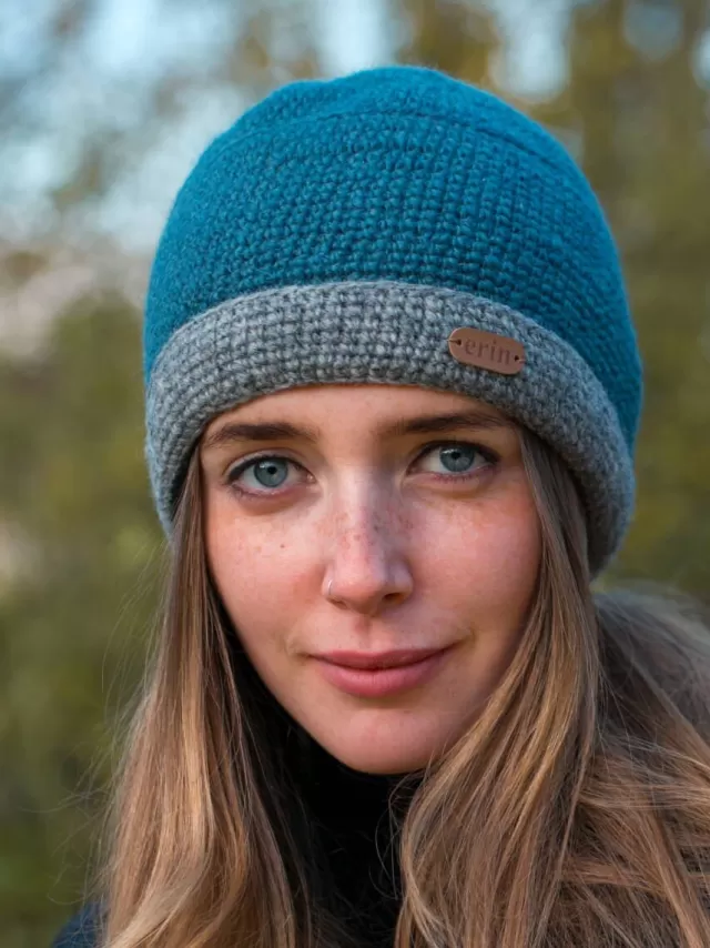 Women Sweater Shop Irish Crochet Hat Blue