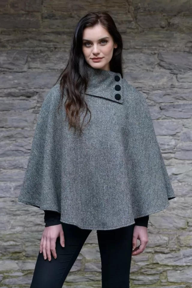 Women Sweater Shop Irish Tweed Poncho 01