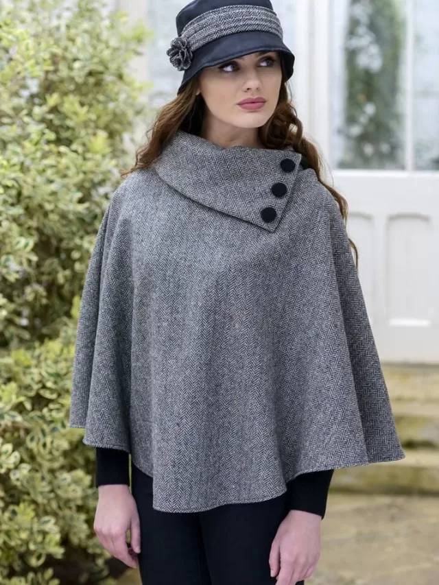 Women Sweater Shop Irish Tweed Poncho 01