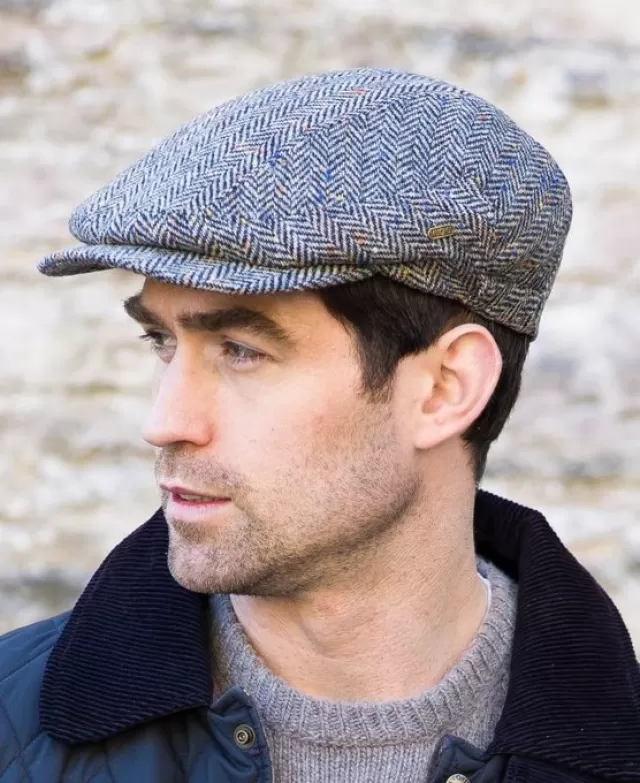 Sweater Shop Kerry Peak Cap Grey Herringbone 1