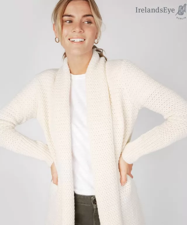 Women Sweater Shop Kilcool Textured Coatigan Natural