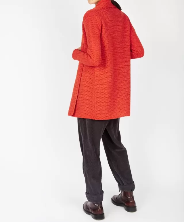 Women Sweater Shop Kilcoole Textured Coatigan Orange