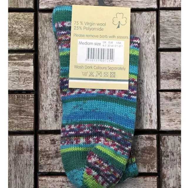 Sweater Shop Ladies Fair Isle Socks Blue/Purple