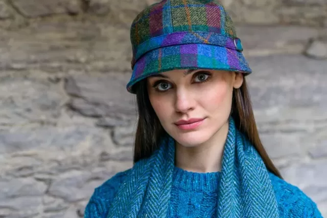 Women Sweater Shop Ladies Irish Flapper Cap Blue Mix Col: 736