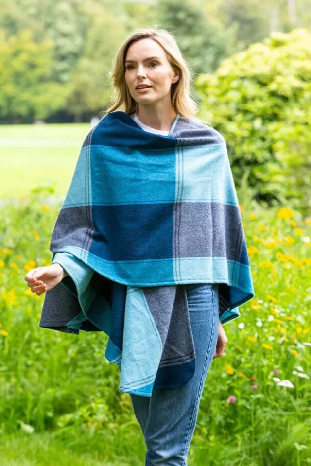 Women Sweater Shop 100% Lambswool Cape - Sue 708