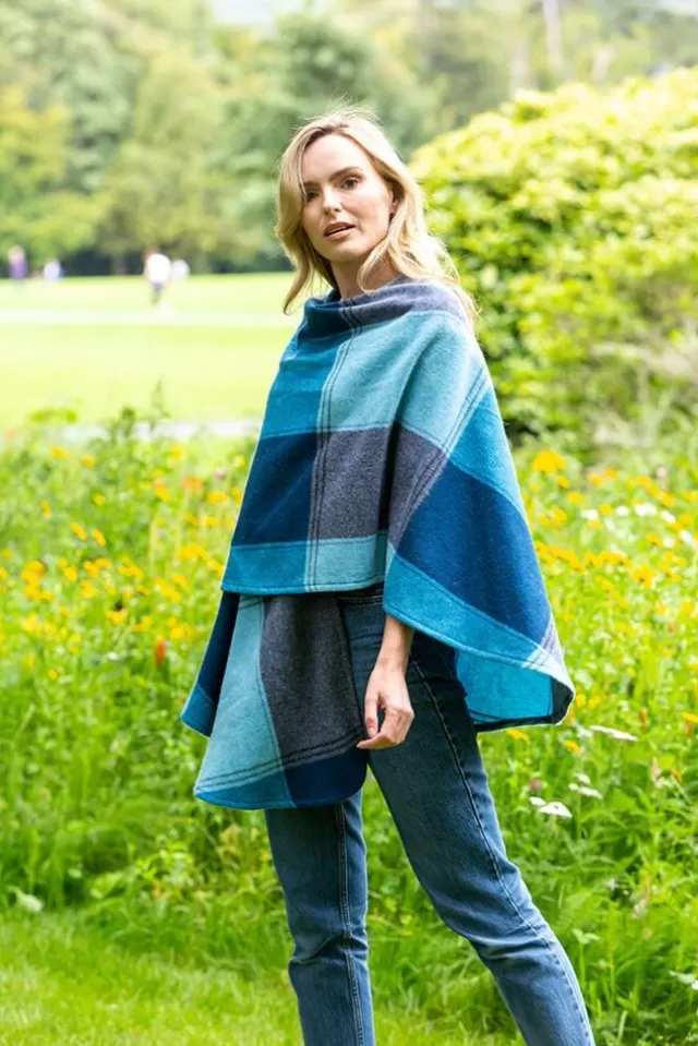 Women Sweater Shop 100% Lambswool Cape - Sue 708