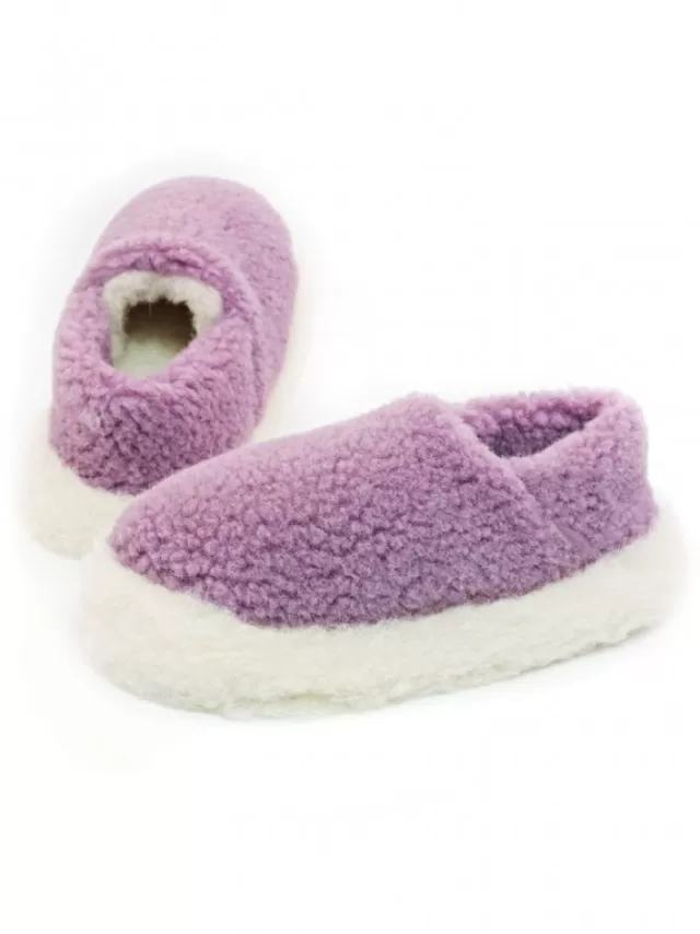 Sweater Shop Lilac Wool Slippers