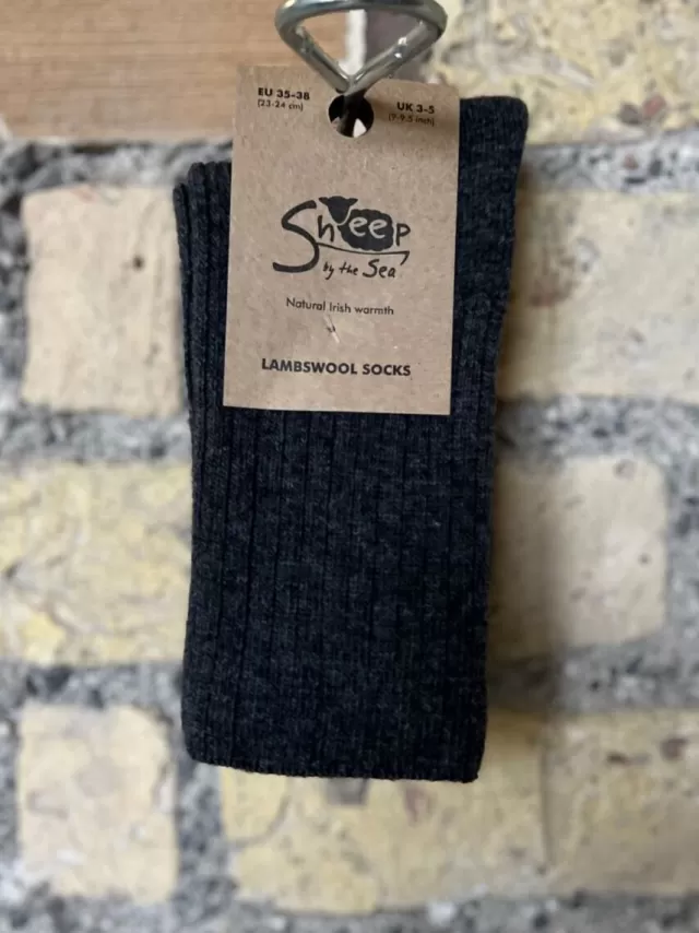 Sweater Shop Luxurious Lambswool Socks - Charcoal