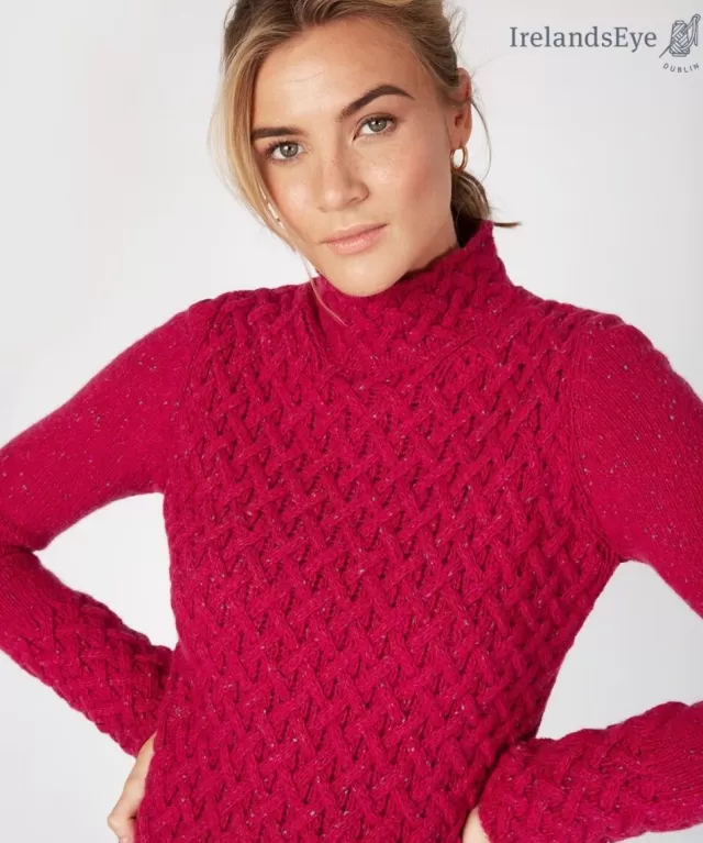 Women Sweater Shop Luxurious Wool & Cashmere Trellis Sweater - Bramble Berry