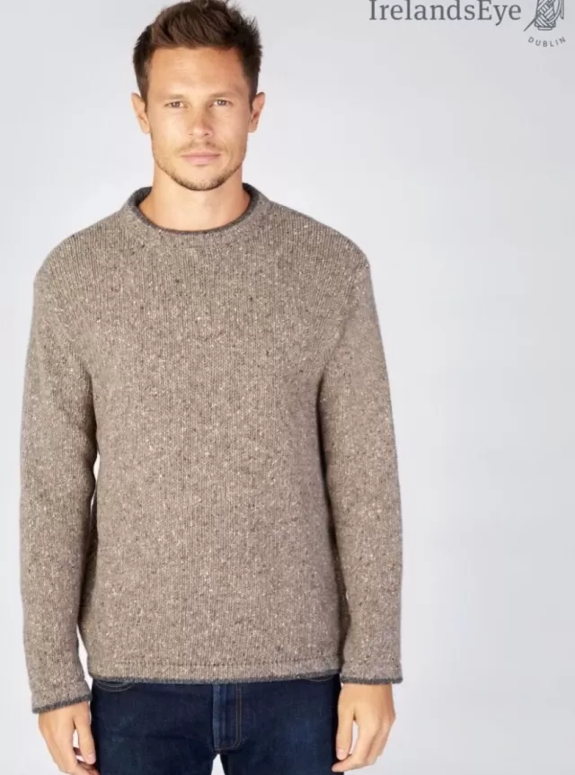 Sweater Shop Men's Crew Neck Wool and Cashmere Sweater Rocky Ground