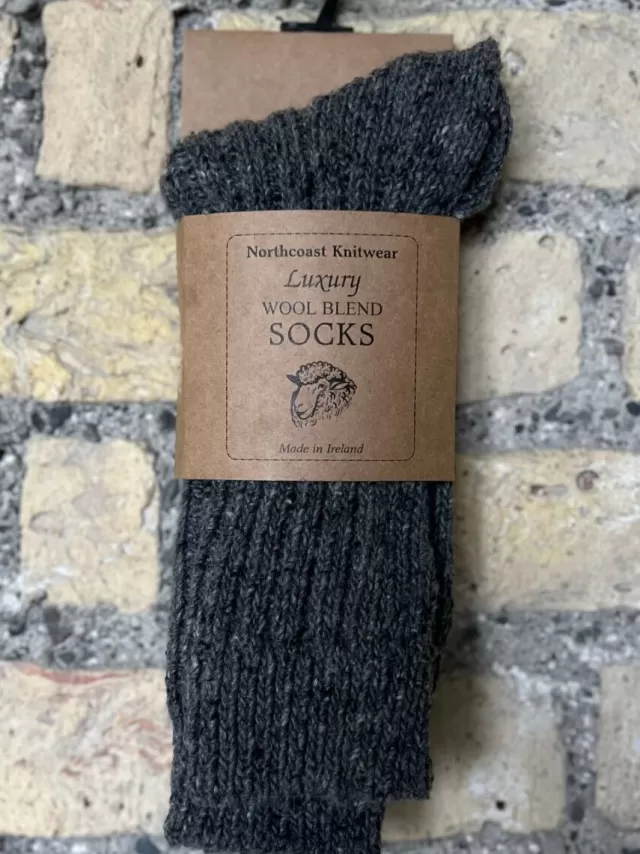 Sweater Shop Mens Luxury Wool Blend Socks Charcoal