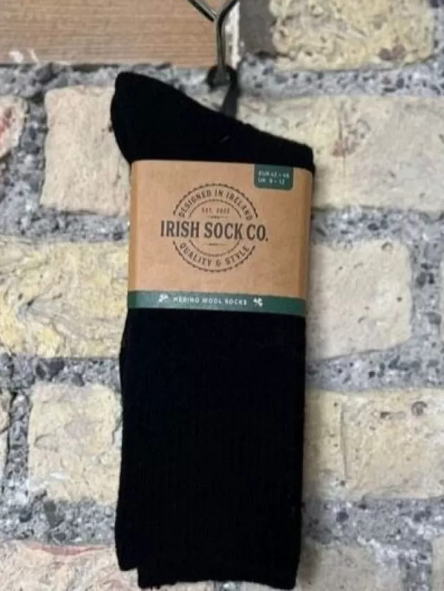 Sweater Shop Mens Merino Wool Socks Black