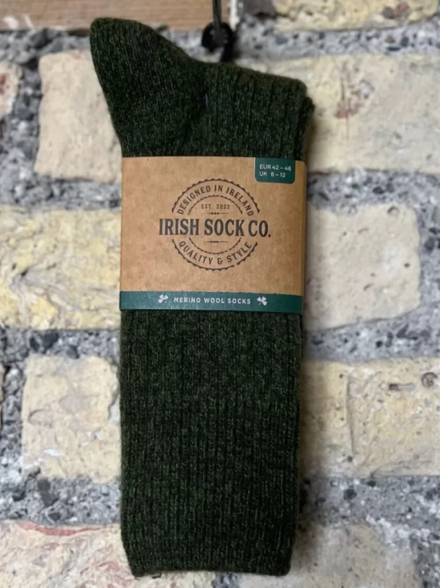 Sweater Shop Mens Merino Wool Socks Green