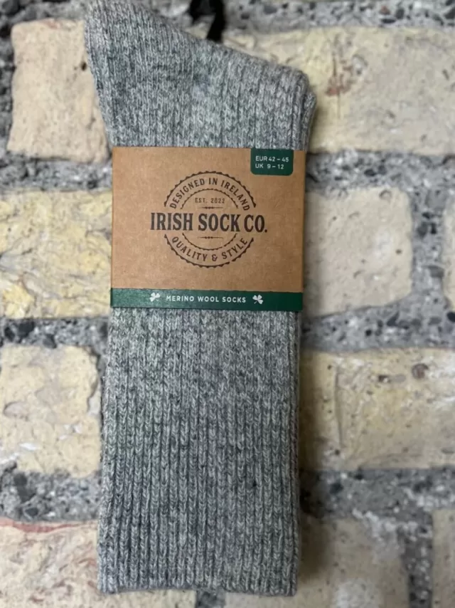 Sweater Shop Mens Merino Wool Socks Grey