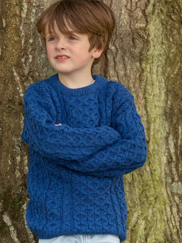 Kids Sweater Shop Merino wool Children's Aran Sweater