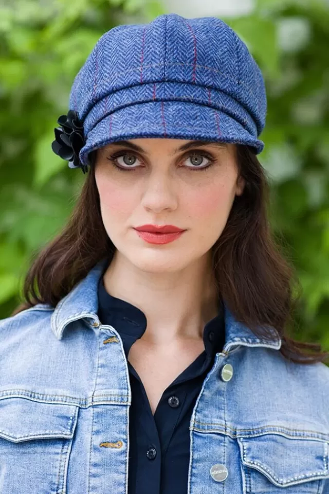 Women Sweater Shop Newsboy Cap Blue Red, Colour 110