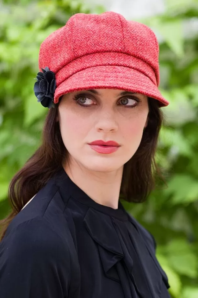 Women Sweater Shop Newsboy Cap Coral 215