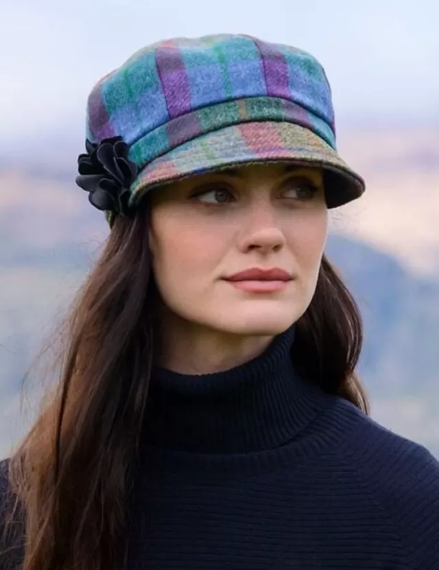 Women Sweater Shop Newsboy Cap Herringbone col.736