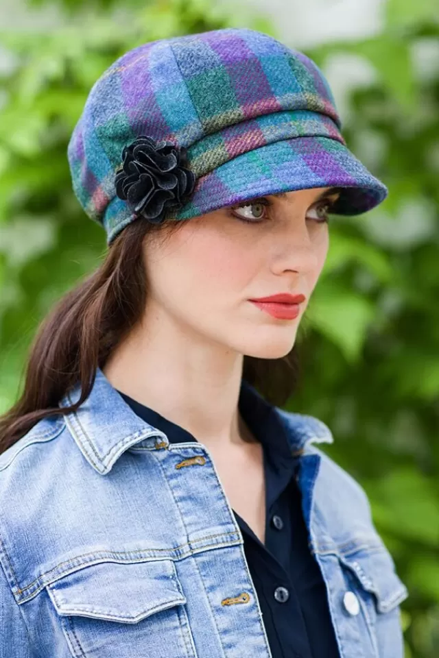 Women Sweater Shop Newsboy Cap Herringbone col.736