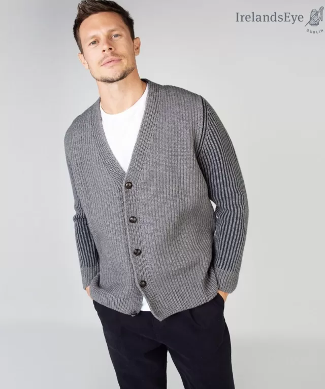 Sweater Shop Pinstripe Cardigan Grey