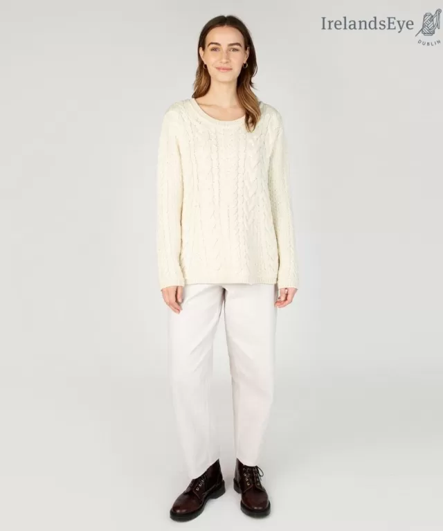 Women Sweater Shop Primrose Aran Sweater Natural