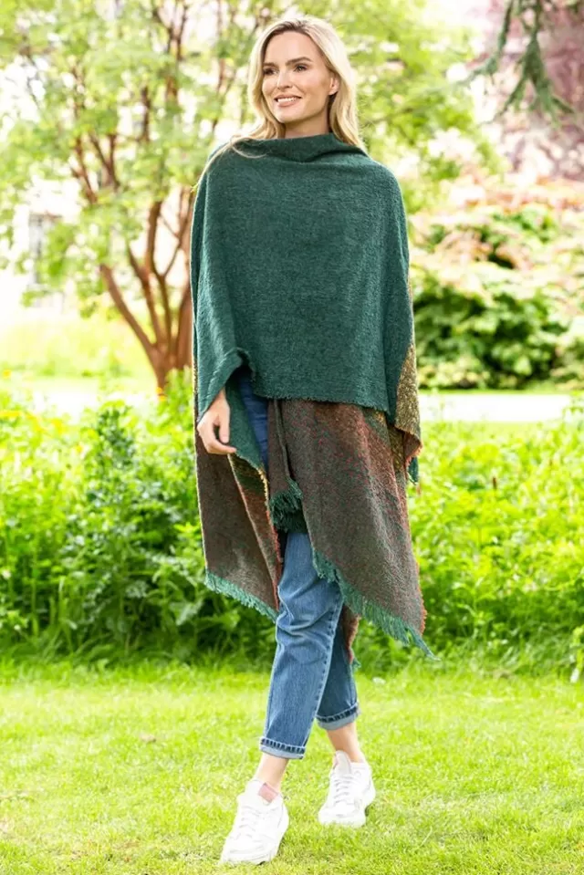 Women Sweater Shop Ruanna Celtic Cape Emerald Green