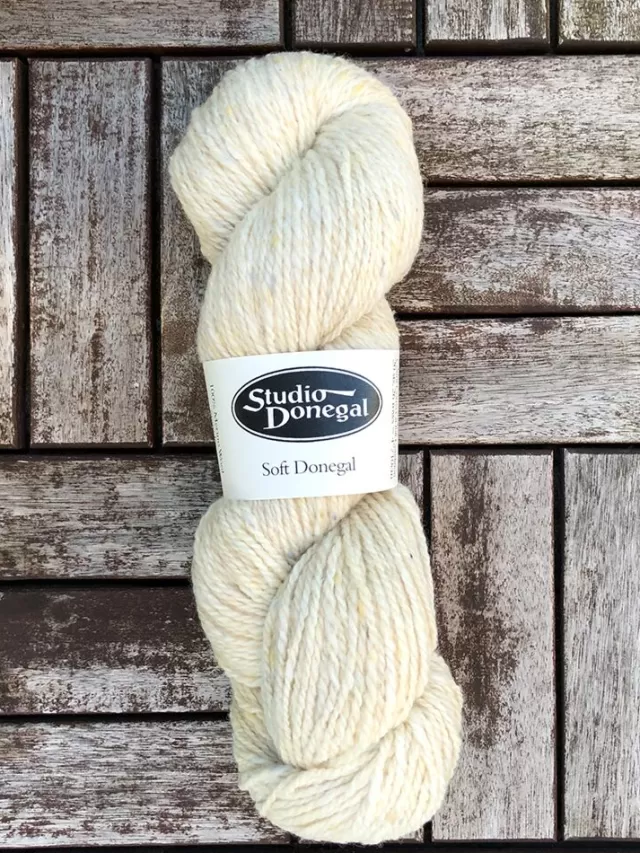 Sweater Shop Soft Donegal Knitting Wool Natural White 100g