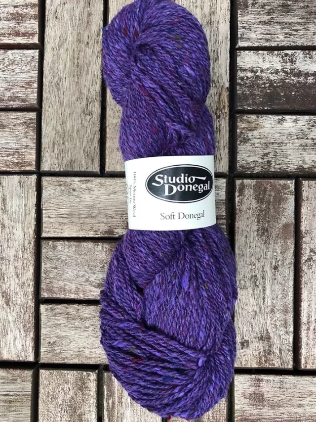 Sweater Shop Soft Donegal Knitting Wool Purple 100g