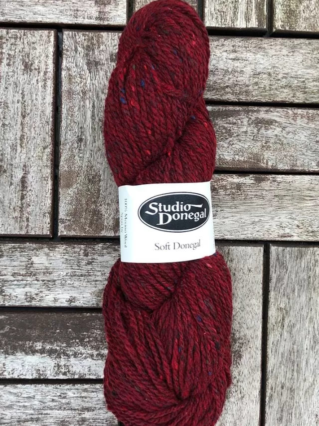 Sweater Shop Soft Donegal Knitting Wool Red Fleck 100g