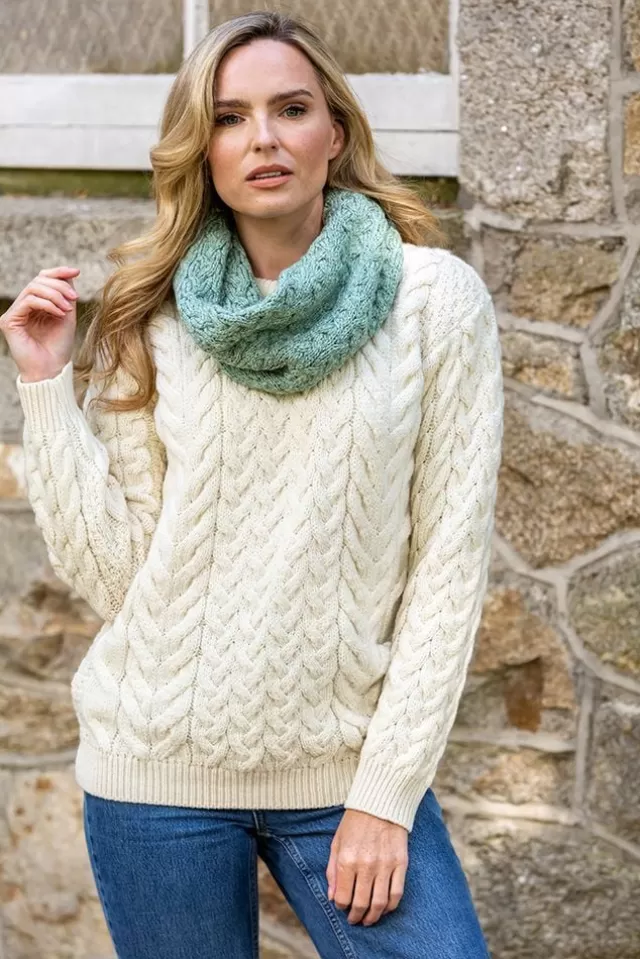 Women Sweater Shop Super Soft Aran Snood Mint