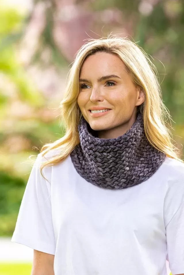 Women Sweater Shop Super Soft handmade Irish Snood - Charcoal