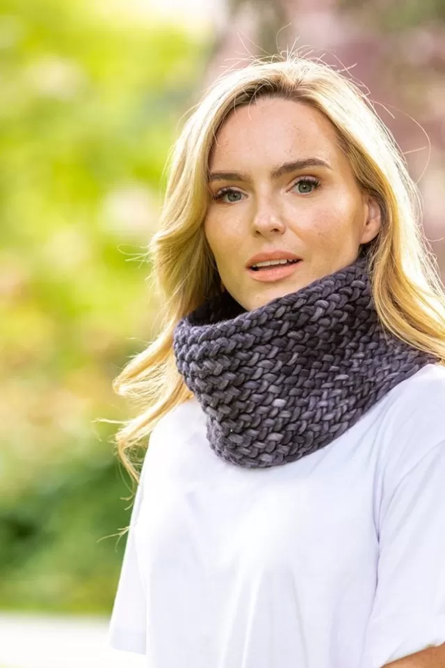 Women Sweater Shop Super Soft handmade Irish Snood - Charcoal