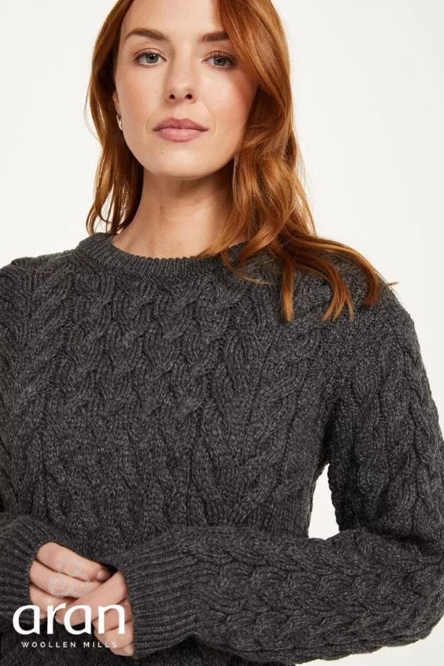 Women Sweater Shop Super Soft Merino Wool Sweater Charcoal