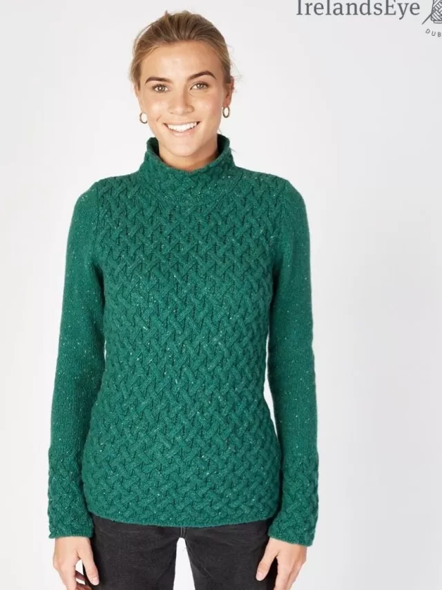 Women Sweater Shop Trellis Sweater Green Garden