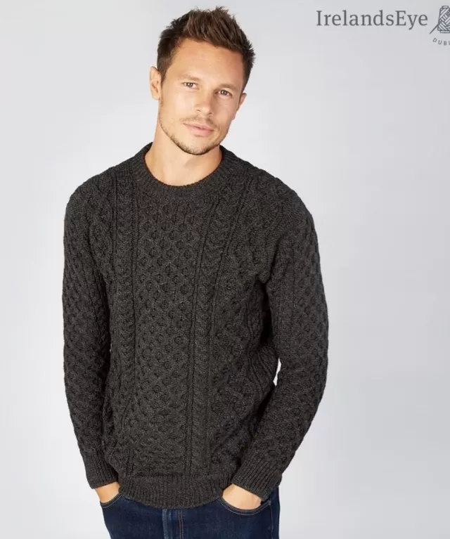 Sweater Shop Unisex Heavyweight Aran Sweater - Graphite