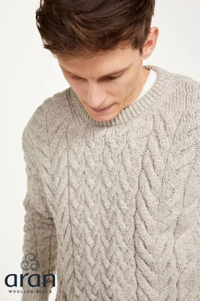 Sweater Shop Unisex Super Soft Merino Wool Sweater Oatmeal